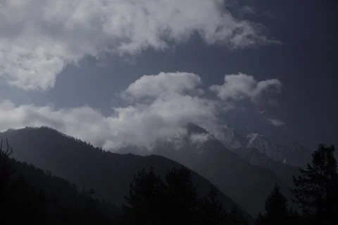 Mountains of Nepal, Clouds Time lapse Video stock 51533495