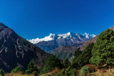 Mountains of Nepal 스톡 사진