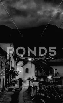 Mountains by night in Italy Stock Photos