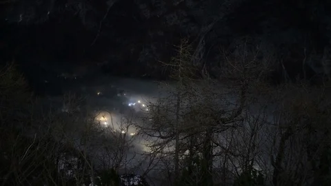 At the mountains in the night time lapse Stock Footage 101749431