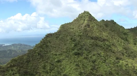 Mountains to Ocean Aerial Stock Footage