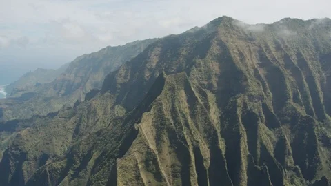 Mountains Ocean Aerial Stock Footage 75250641