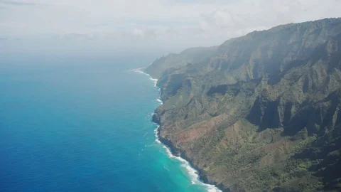 Mountains Ocean Aerial Stock Footage 75250723