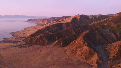 Mountains By The Ocean Stock Footage 126692628