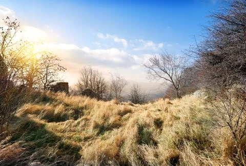 Mountains in october Stock Photos