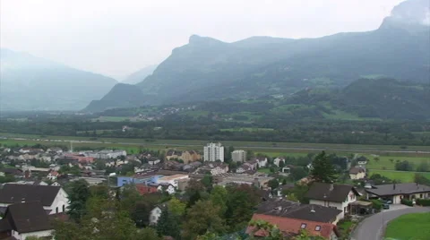 Mountains on the other side of the border, over the river Video stock 48980774