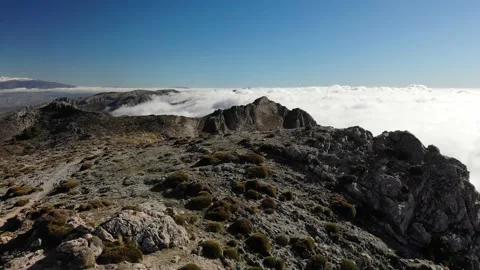 Mountains over sea of clouds 4K 1 스톡 동영상 230958880