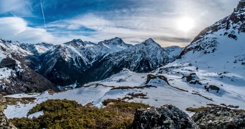 Mountains Panorama Motionlapse 4k Stock Footage 60010483