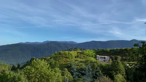 Mountains panorama view from above Stock Footage 218436545