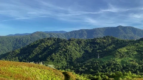 Mountains panorama view from above Stock Footage 218437115