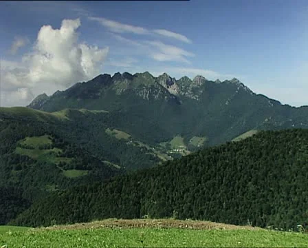 MOUNTAINS panoramic vew Stock-Footage 14815509