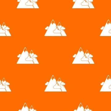 Mountains pattern orange イラスト素材
