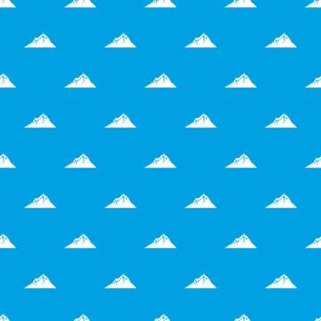 Mountains pattern seamless blue イラスト素材
