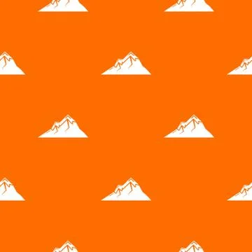 Mountains pattern vector orange Stock Illustration