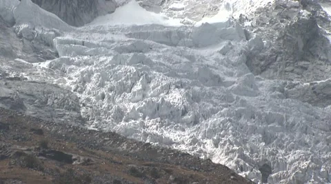 Mountains in Perù, pan, glacier Stock Footage 48185798