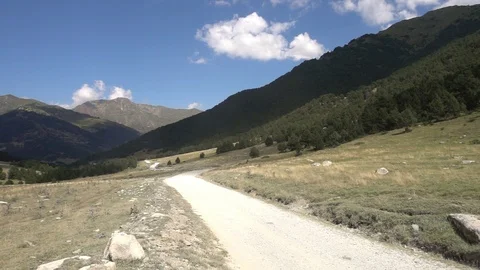Mountains of the Pyrenees in the Valley of Aran in summer Video stock 97717239