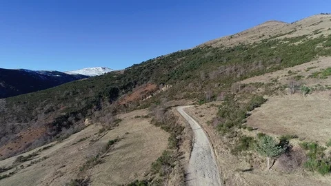 Mountains of the Pyrenees without snow Stock Footage 100678081