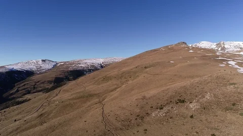 Mountains of the Pyrenees without snow Stock Footage 100678124