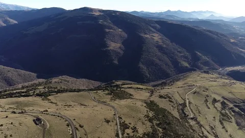 Mountains of the Pyrenees without snow Stock Footage 100678166