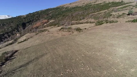 Mountains of the Pyrenees without snow Stock Footage 100678173