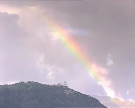 MOUNTAINS with raimbow pan 動画素材 12406766