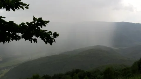 In the mountains the rain Stock Footage 68803914