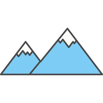 Mountains range vector icon isolated Stock Illustration