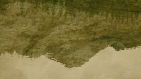 Mountains reflected in water Stock Footage 7753037