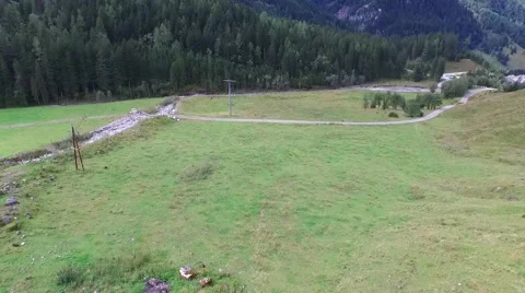 Mountains, River, From The Air Stock Footage 58091703