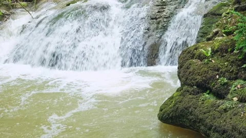 Mountains river waterfall rocks Video stock 203945722