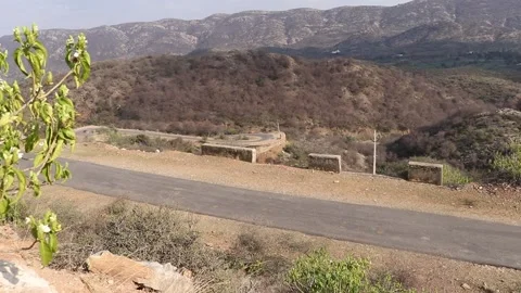 Mountains road moving traffic. Stock Footage 170240752