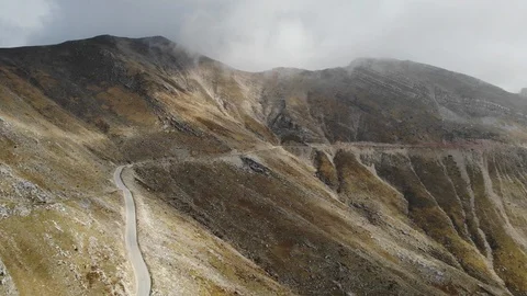 Mountains road overcast day Video stock 106947555