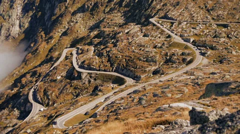 Mountains road. time lapse. beautiful landscape. alps rocks Stock Footage 32141048