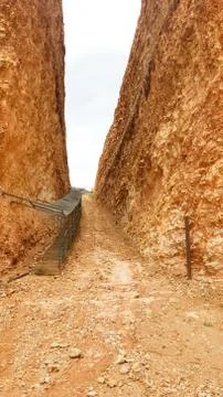 Mountains, rocks, passage between mountains. Stock Photos