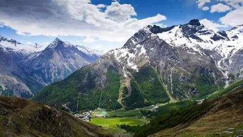 Mountains saas fee Foto stock