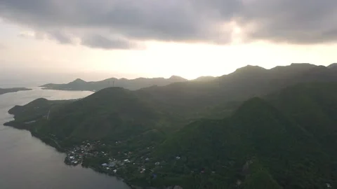 Mountains in the sea Stock Footage 140684716