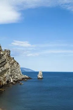 Mountains by the sea Stock Photos