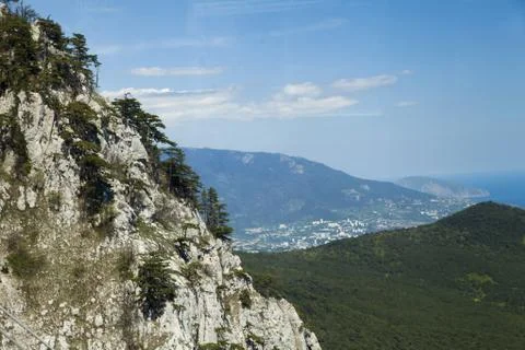 Mountains by the sea Stock Photos