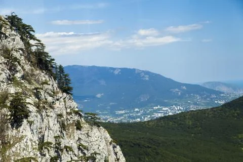 Mountains by the sea Stock Photos