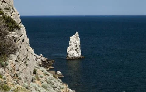 Mountains by the sea Stock Photos