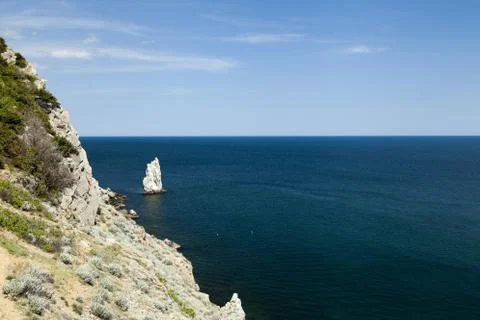 Mountains by the sea Stock Photos