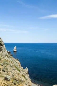 Mountains by the sea Stock Photos