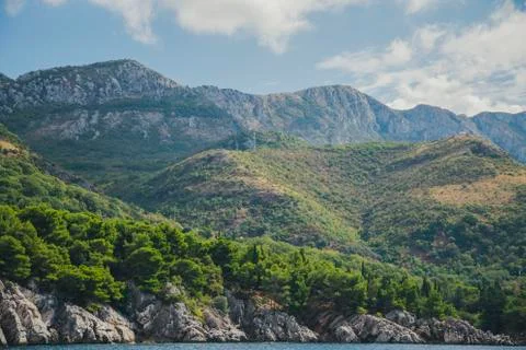 Mountains on the sea Stock Photos