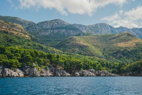 Mountains on the sea Stock Photos