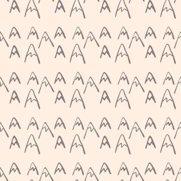 Mountains seamless pattern on light background. White peak rock endless wallp Illustrazione stock