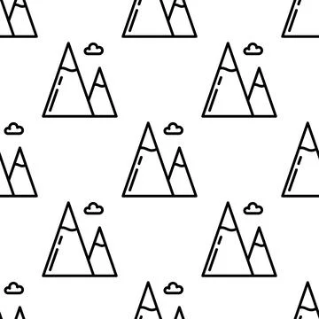 Mountains seamless pattern vector illustration Stock Illustration
