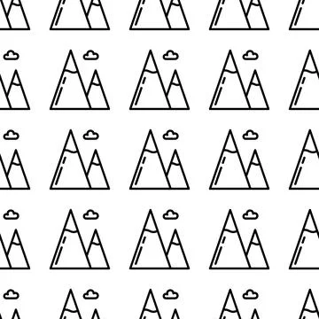 Mountains seamless pattern vector illustration Stock Illustration