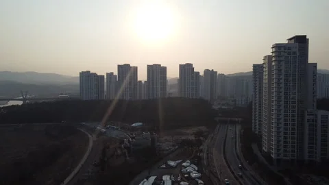 Mountains in sejong sunset Video stock 147638933