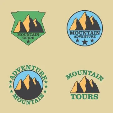 Mountains set Stock Illustration