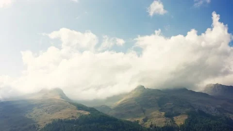 Mountains Shrouded in Clouds Stock Footage 234749431